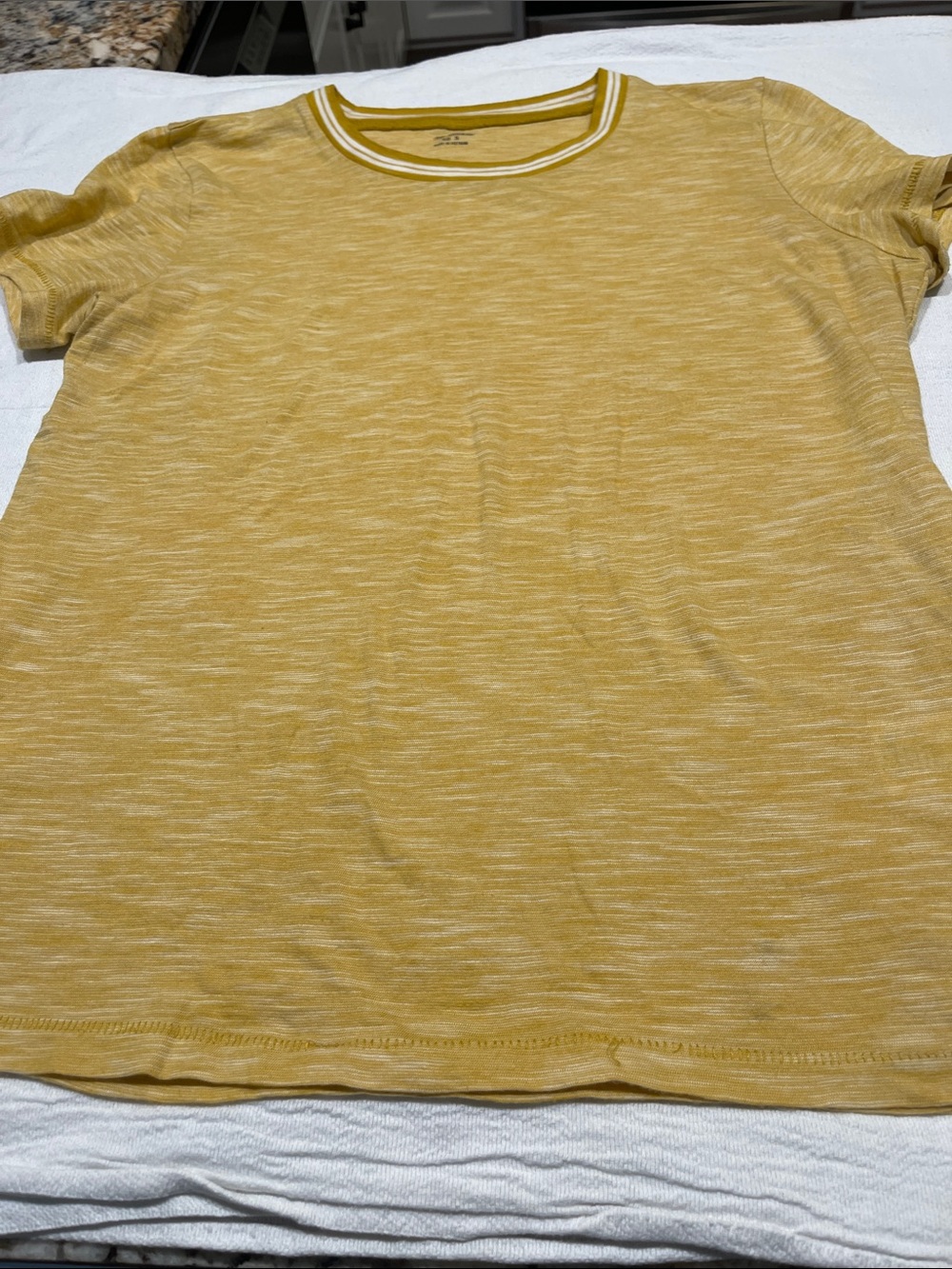 Madewell Mustard Heather Short Sleeve Crewneck Tee
